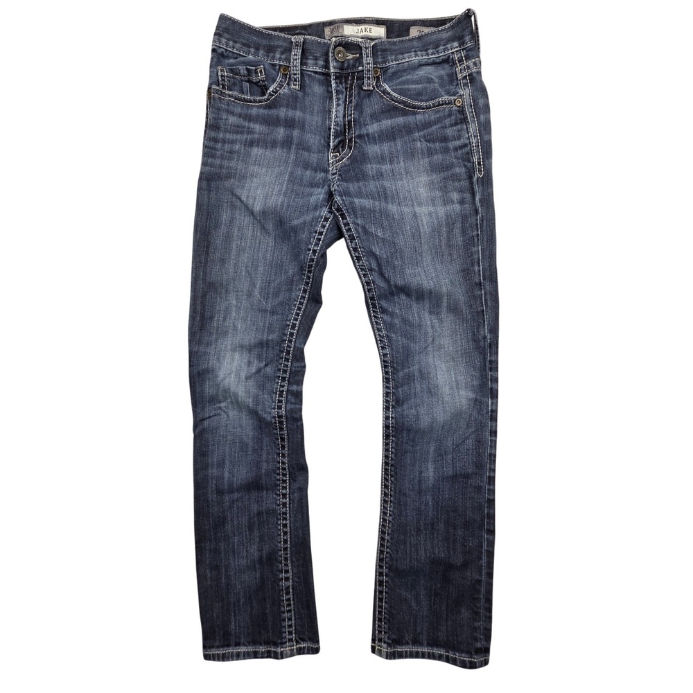 BKE Denim Jake Straight Leg Blue Jeans AVC16045 Dark Wash Mens 29x28
